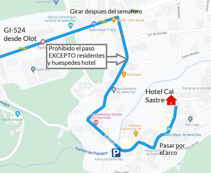 Hotel Cal Sastre Santa Pau Kültér fotó
